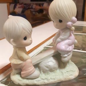 Vintage precious moments “Life’s ups and downs”.1978 5 x 5 1/2“.bisque porcelain